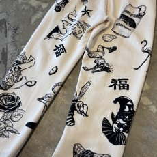 画像10: 【JESUS AND JOHN】MULTI ART HANDPRINTED SWEAT PANTS / OS (10)