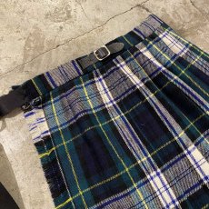 画像10: 【Wiz&Witch】"WANDERER" SCOTLAND CHECK VINTAGE WRAP SKIRT / FREE (10)