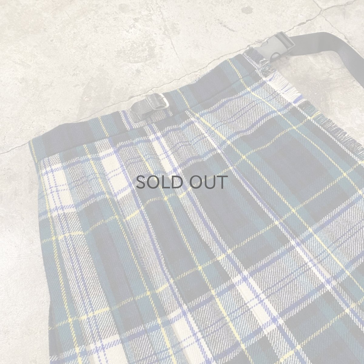 画像3: 【Wiz&Witch】"WANDERER" SCOTLAND CHECK VINTAGE WRAP SKIRT / FREE (3)