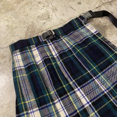 画像3: 【Wiz&Witch】"WANDERER" SCOTLAND CHECK VINTAGE WRAP SKIRT / FREE (3)
