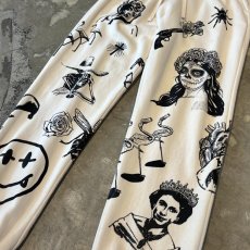 画像6: 【JESUS AND JOHN】MULTI ART HANDPRINTED SWEAT PANTS / OS (6)