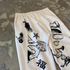 画像9: 【JESUS AND JOHN】MULTI ART HANDPRINTED SWEAT PANTS / OS (9)