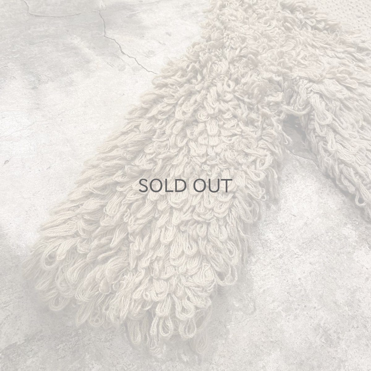 画像5: BEIGE COLOR LOOP FRINGE DESIGN KNIT CARDIGAN / Ladies L (5)