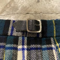 画像6: 【Wiz&Witch】"WANDERER" SCOTLAND CHECK VINTAGE WRAP SKIRT / FREE (6)