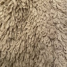 画像4: BEIGE COLOR LOOP FRINGE DESIGN KNIT CARDIGAN / Ladies L (4)