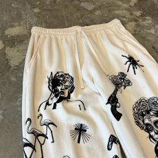 画像3: 【JESUS AND JOHN】MULTI ART HANDPRINTED SWEAT PANTS / OS (3)