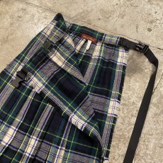 画像8: 【Wiz&Witch】"WANDERER" SCOTLAND CHECK VINTAGE WRAP SKIRT / FREE (8)
