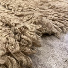 画像12: BEIGE COLOR LOOP FRINGE DESIGN KNIT CARDIGAN / Ladies L (12)