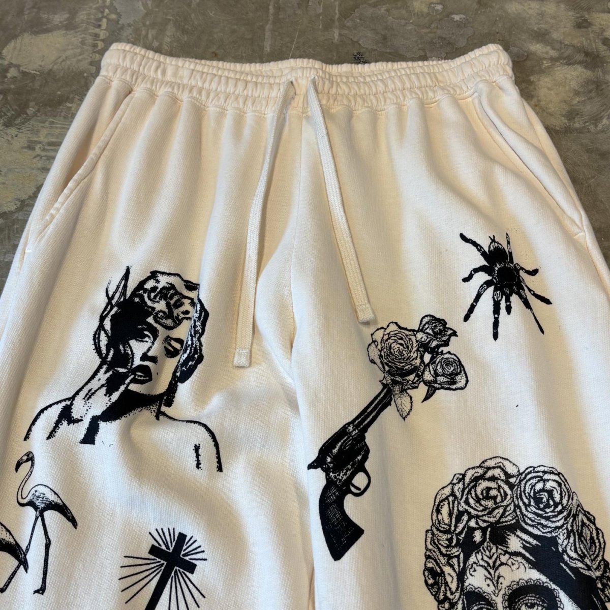 画像12: 【JESUS AND JOHN】MULTI ART HANDPRINTED SWEAT PANTS / OS (12)