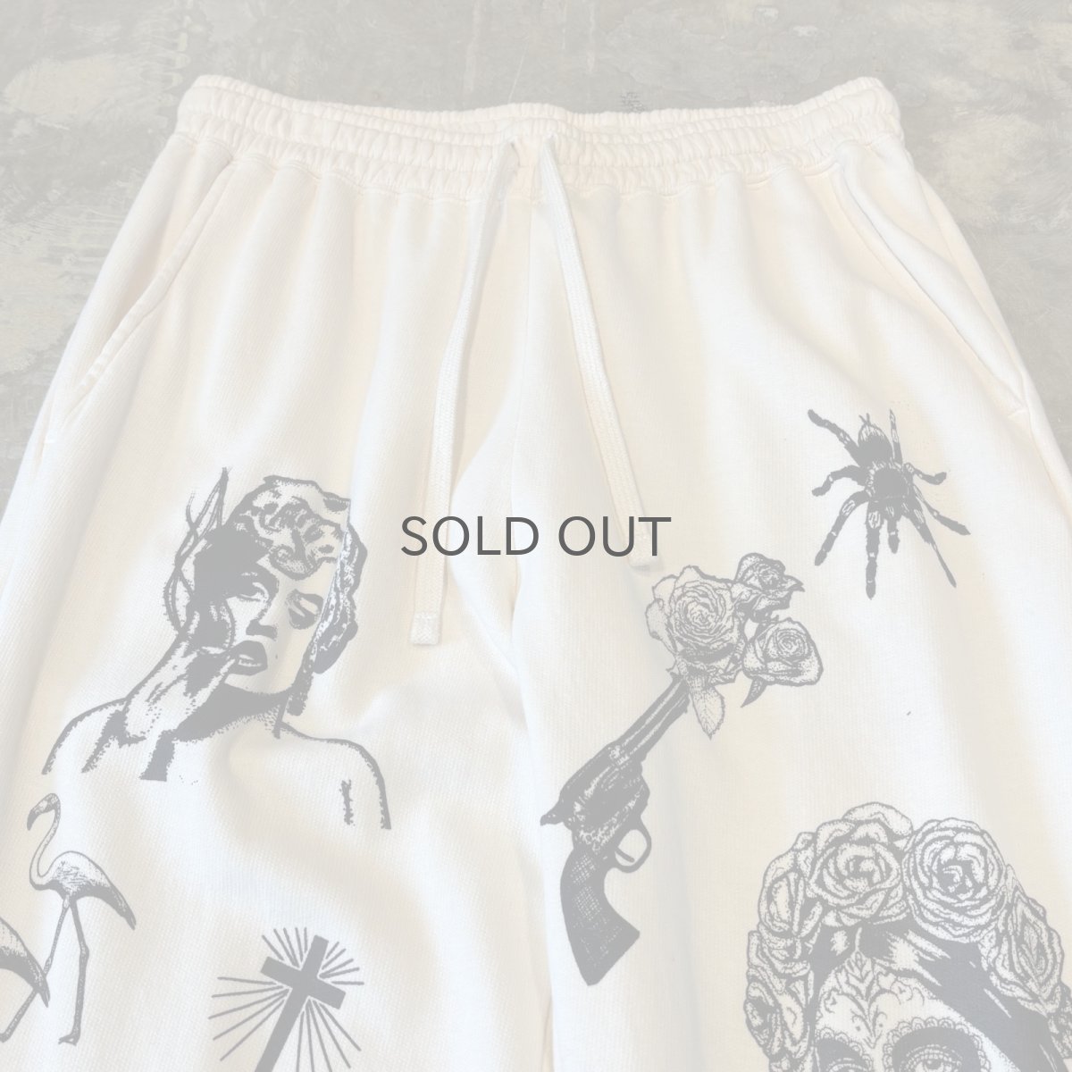 画像12: 【JESUS AND JOHN】MULTI ART HANDPRINTED SWEAT PANTS / OS (12)