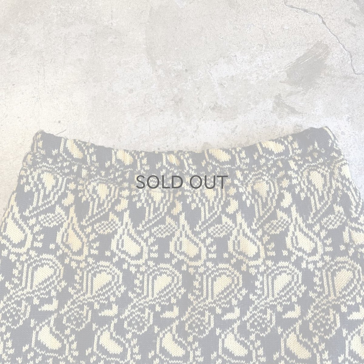 画像7: ALL OVER PAISLEY PATTERN DESIGN KNIT LONG SKIRT / W29~W36 (7)