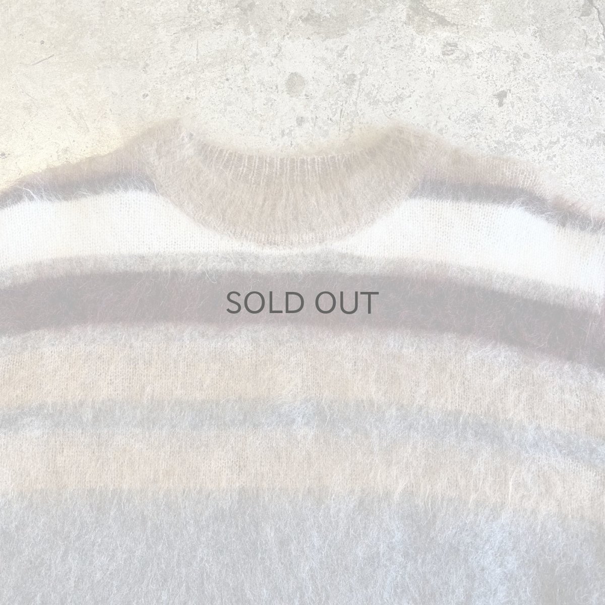 画像8: MULTI BORDER COLOR PATTERN MOHAIR KNIT SWEATER / Ladies M (8)