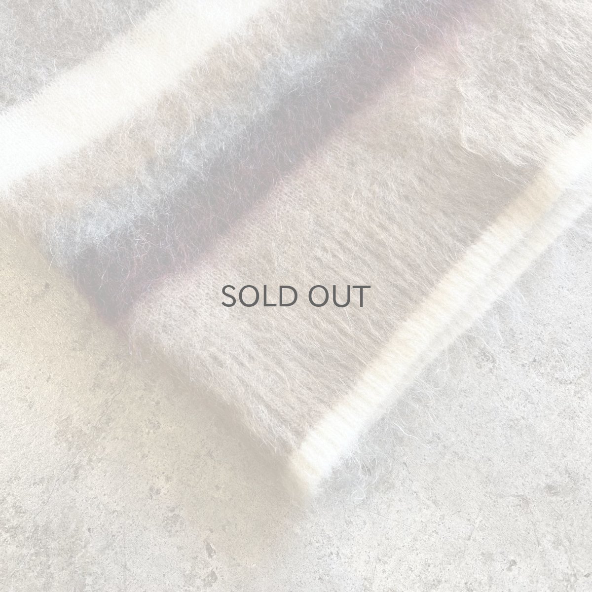 画像3: MULTI BORDER COLOR PATTERN MOHAIR KNIT SWEATER / Ladies M (3)