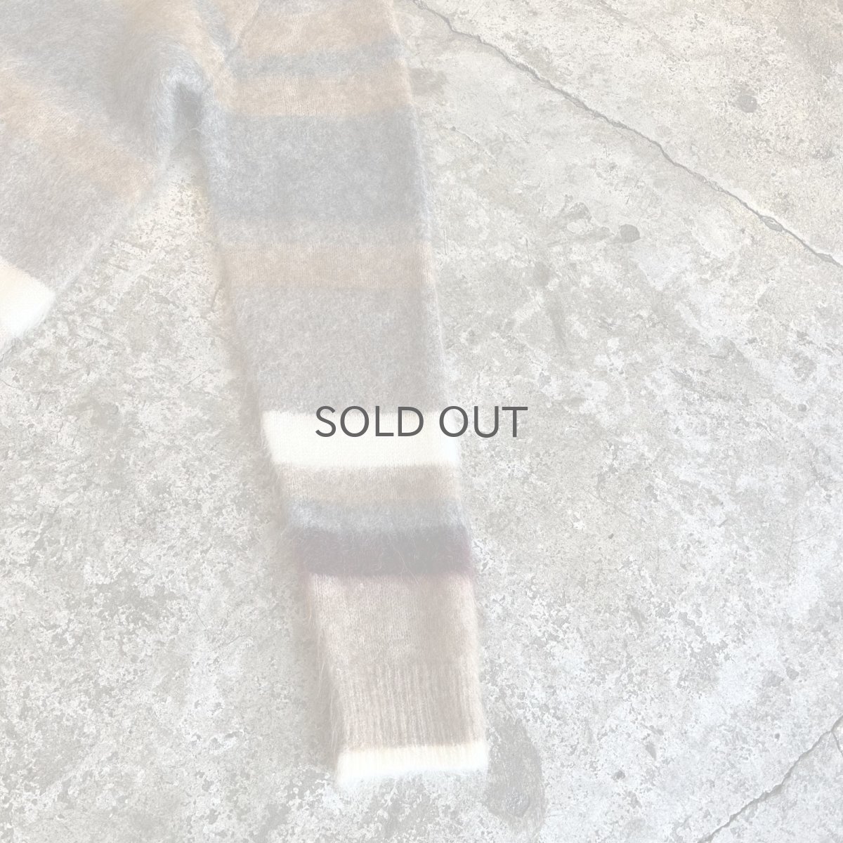 画像7: MULTI BORDER COLOR PATTERN MOHAIR KNIT SWEATER / Ladies M (7)