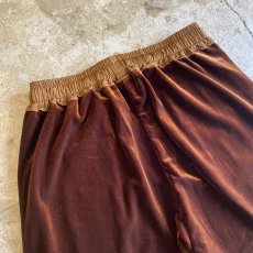 画像9: WAIST RIBBON DESIGN BROWN COLOR VELVET PANTS / ~W35 (9)