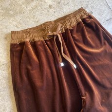 画像3: WAIST RIBBON DESIGN BROWN COLOR VELVET PANTS / ~W35 (3)