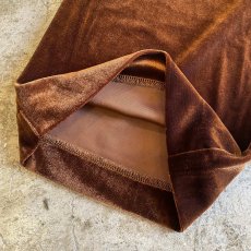 画像5: WAIST RIBBON DESIGN BROWN COLOR VELVET PANTS / ~W35 (5)