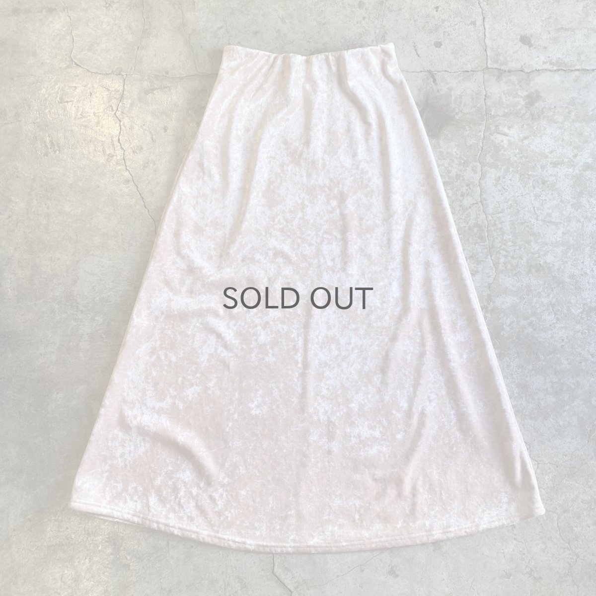 画像2: PINK COLOR VELVET LONG SKIRT / W27~W35 (2)
