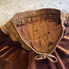 画像7: WAIST RIBBON DESIGN BROWN COLOR VELVET PANTS / ~W35 (7)