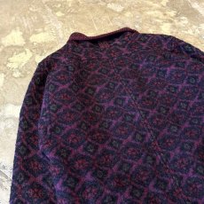 画像9: ALL OVER PATTERN SHAWL COLLAR KNIT CARDIGAN / Mens L (9)