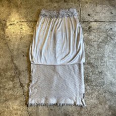 画像3: ALL OVER SHAGGY BACK SLIT DESIGN LONG SKIRT / W24~29 (3)