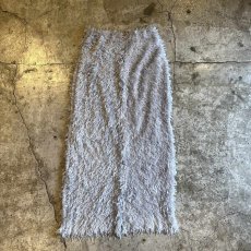 画像2: ALL OVER SHAGGY BACK SLIT DESIGN LONG SKIRT / W24~29 (2)