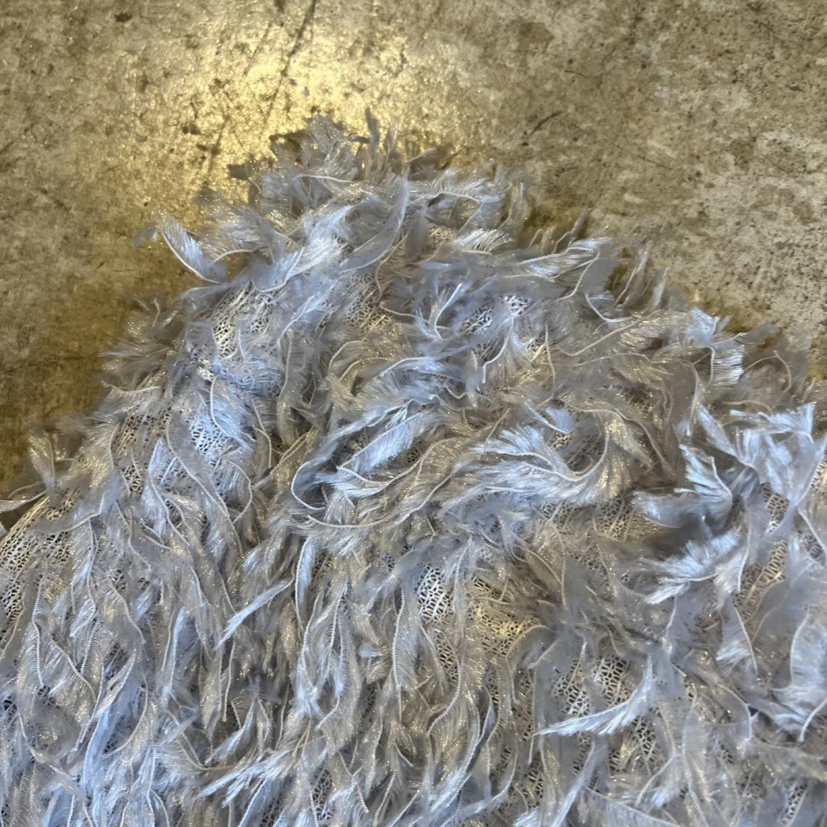 画像7: ALL OVER SHAGGY BACK SLIT DESIGN LONG SKIRT / W24~29 (7)