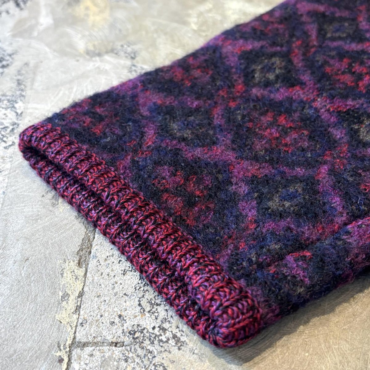 画像7: ALL OVER PATTERN SHAWL COLLAR KNIT CARDIGAN / Mens L (7)