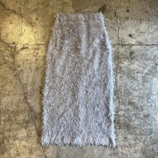 画像1: ALL OVER SHAGGY BACK SLIT DESIGN LONG SKIRT / W24~29 (1)