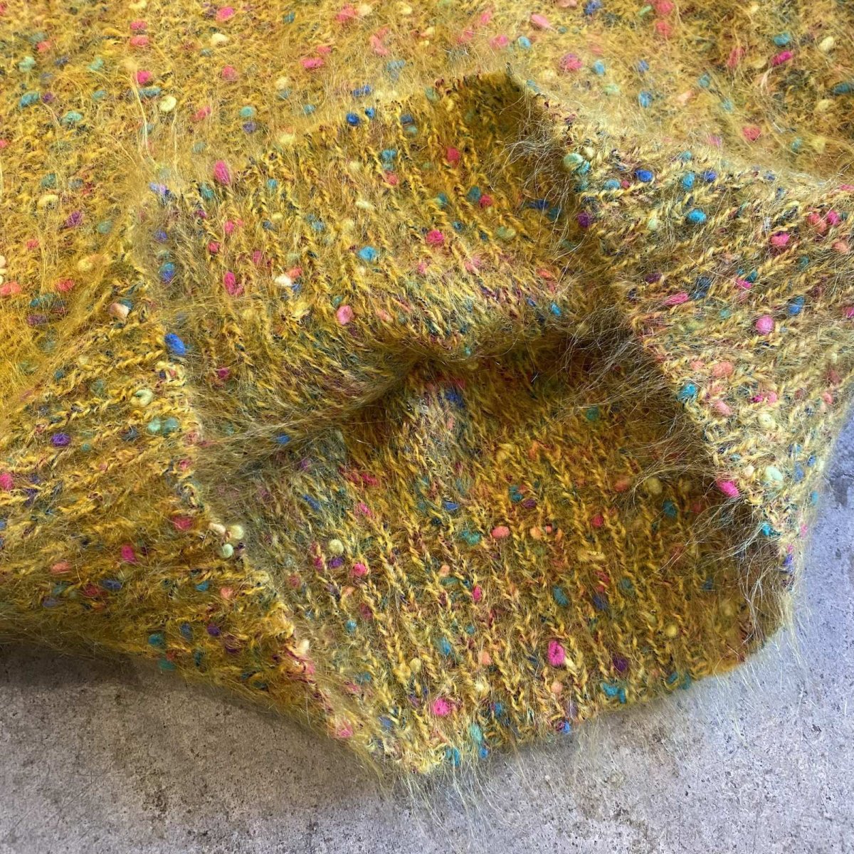 画像7: OLD MIX DESIGN COLOR MOHAIR KNIT SWEATER / Ladies M (7)