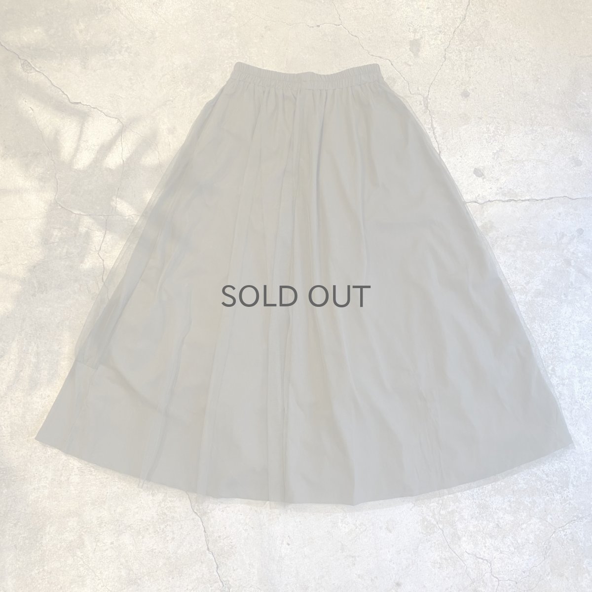 画像2: 4 POCKET TULLE FLARE LAYERED BELT DESIGN LONG SKIRT / W25~W35 (2)