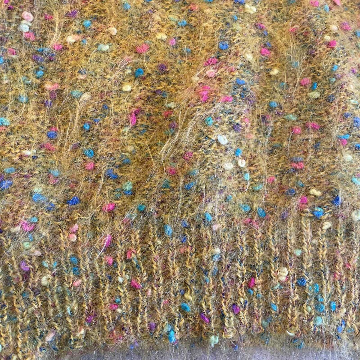 画像4: OLD MIX DESIGN COLOR MOHAIR KNIT SWEATER / Ladies M (4)