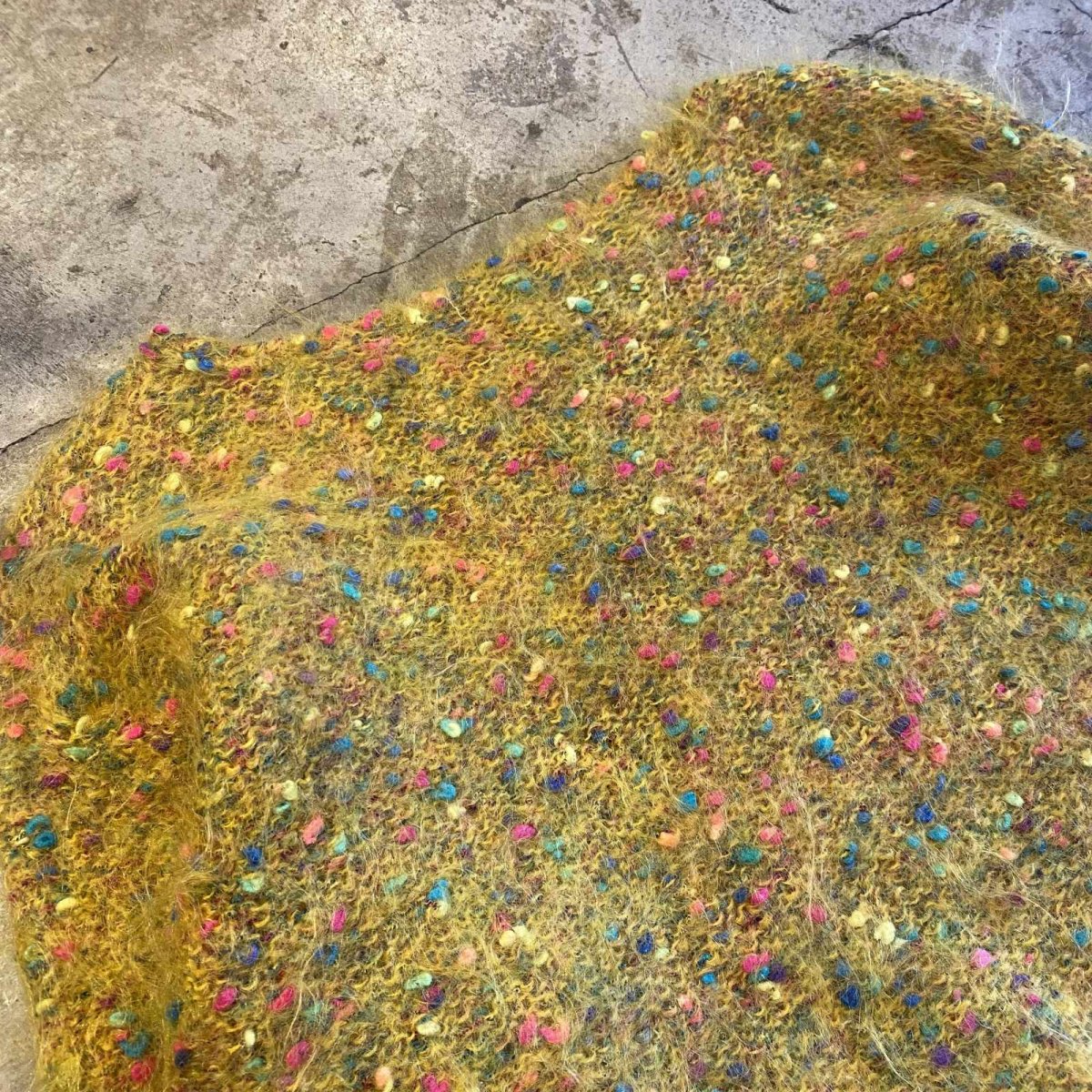 画像10: OLD MIX DESIGN COLOR MOHAIR KNIT SWEATER / Ladies M (10)