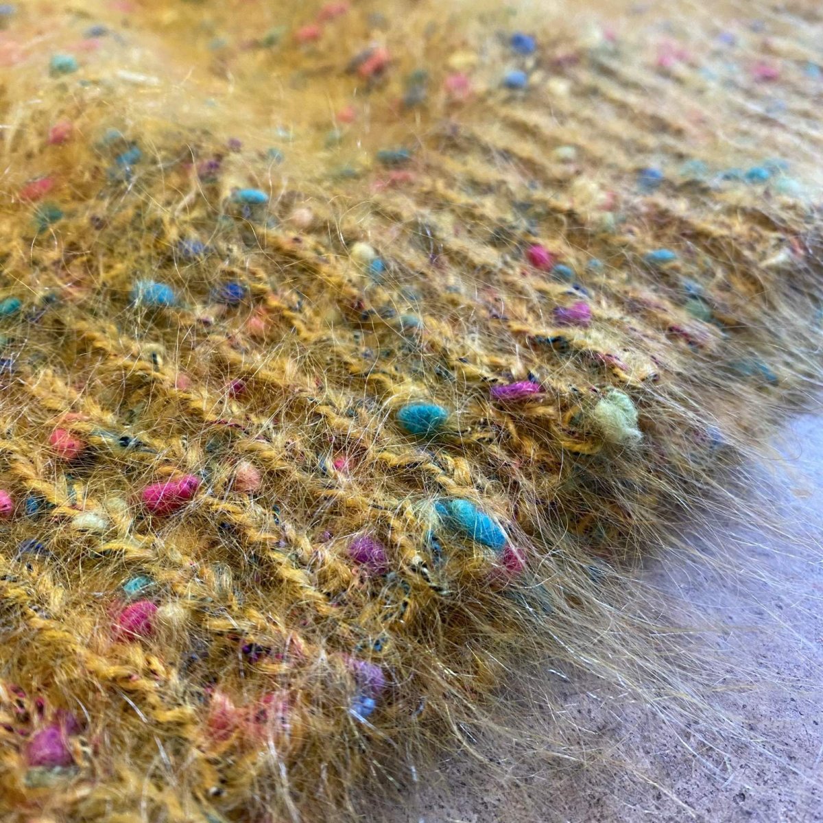 画像12: OLD MIX DESIGN COLOR MOHAIR KNIT SWEATER / Ladies M (12)