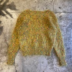 画像1: OLD MIX DESIGN COLOR MOHAIR KNIT SWEATER / Ladies M (1)
