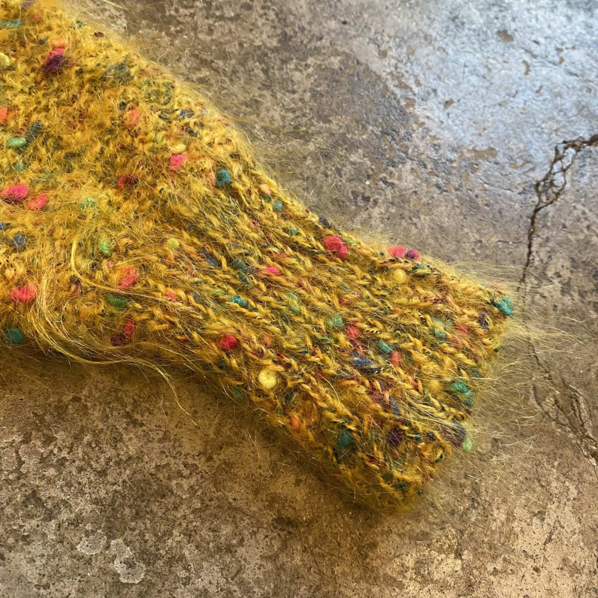 画像8: OLD MIX DESIGN COLOR MOHAIR KNIT SWEATER / Ladies M (8)