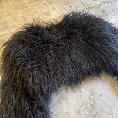 画像9: BLACK COLOR FAUX FUR DESIGN SHORT JACKET / Ladies M (9)