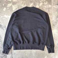 画像2: 【WONDERGROUND】POCKET NYLON SWITCHED SWEAT / BLACK / OS (2)