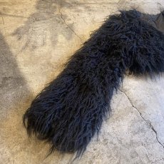 画像4: BLACK COLOR FAUX FUR DESIGN SHORT JACKET / Ladies M (4)