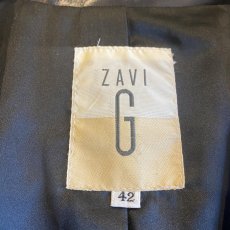 画像11: BLACK COLOR SHOULDER TUCK DESIGN LEATHER TAILORED JACKET / Ladies L (11)