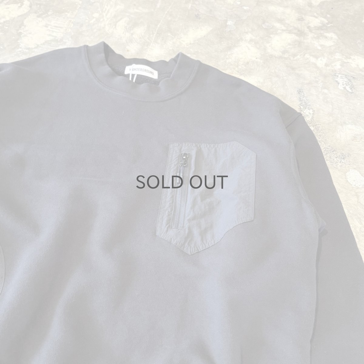 画像4: 【WONDERGROUND】POCKET NYLON SWITCHED SWEAT / BLACK / OS (4)