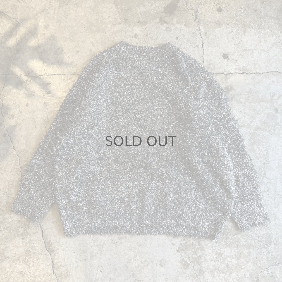 画像1: SILVER GLITTER SHAGGY DESIGN KNIT L/S TOPS / Ladies L (1)