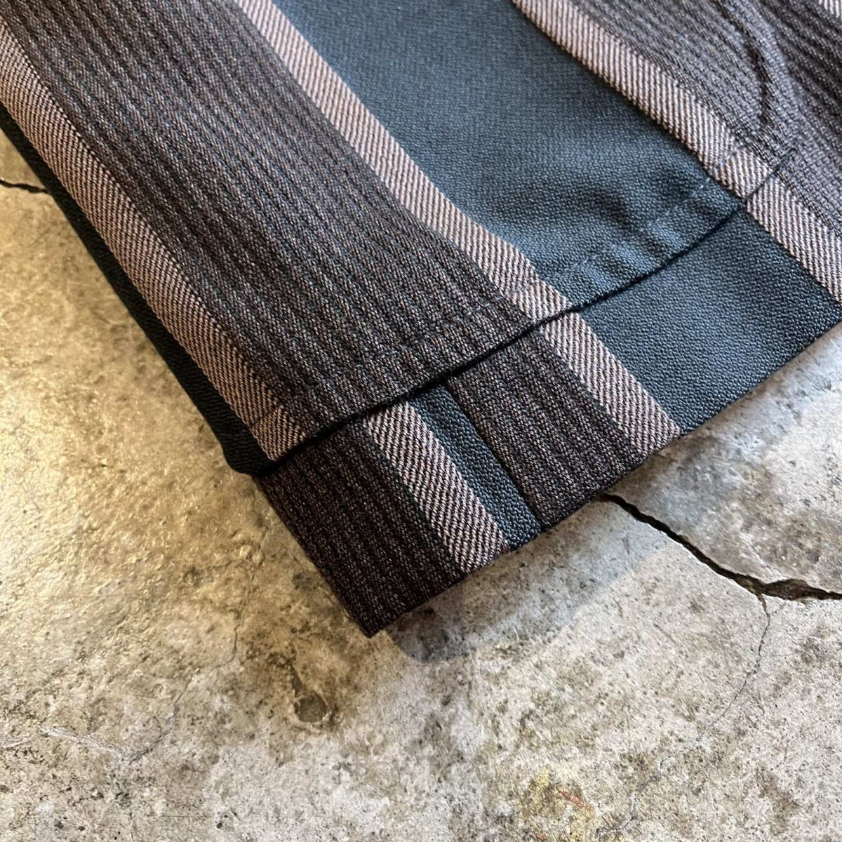 画像3: ALL OVER MULCH STRIPE PATTERN DESIGN TAYLOR JACKET / Ladies M(S) (3)