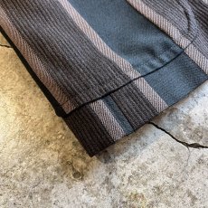 画像3: ALL OVER MULCH STRIPE PATTERN DESIGN TAYLOR JACKET / Ladies M(S) (3)