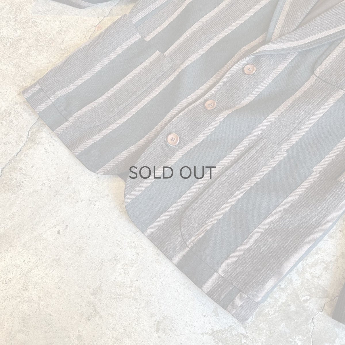 画像4: ALL OVER MULCH STRIPE PATTERN DESIGN TAYLOR JACKET / Ladies M(S) (4)