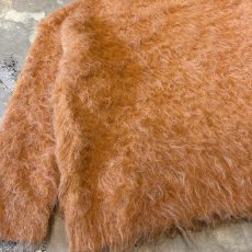 画像5: ORANGE COLOR SHAGGY KNIT SWEATER / Mens L (5)
