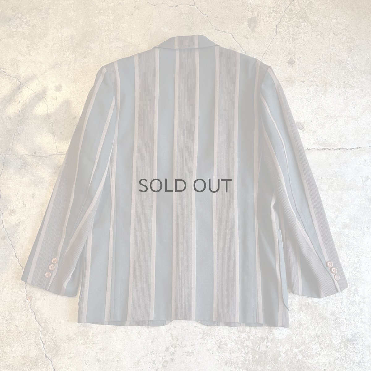 画像2: ALL OVER MULCH STRIPE PATTERN DESIGN TAYLOR JACKET / Ladies M(S) (2)