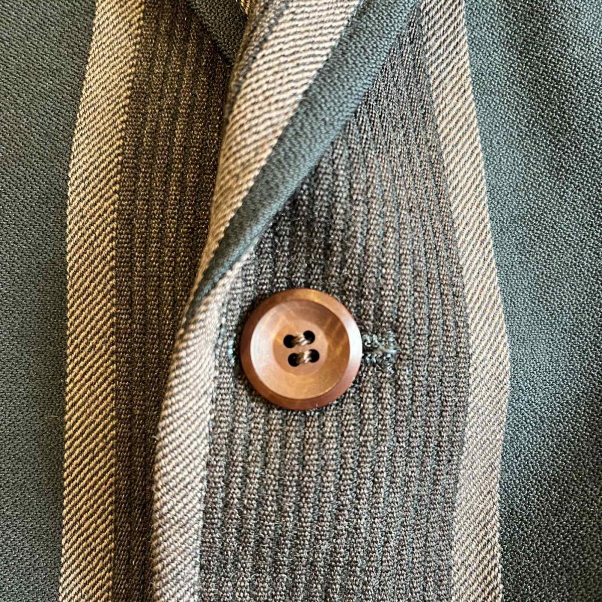 画像9: ALL OVER MULCH STRIPE PATTERN DESIGN TAYLOR JACKET / Ladies M(S) (9)