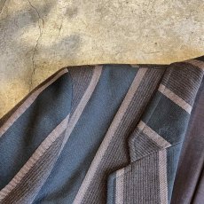 画像11: ALL OVER MULCH STRIPE PATTERN DESIGN TAYLOR JACKET / Ladies M(S) (11)