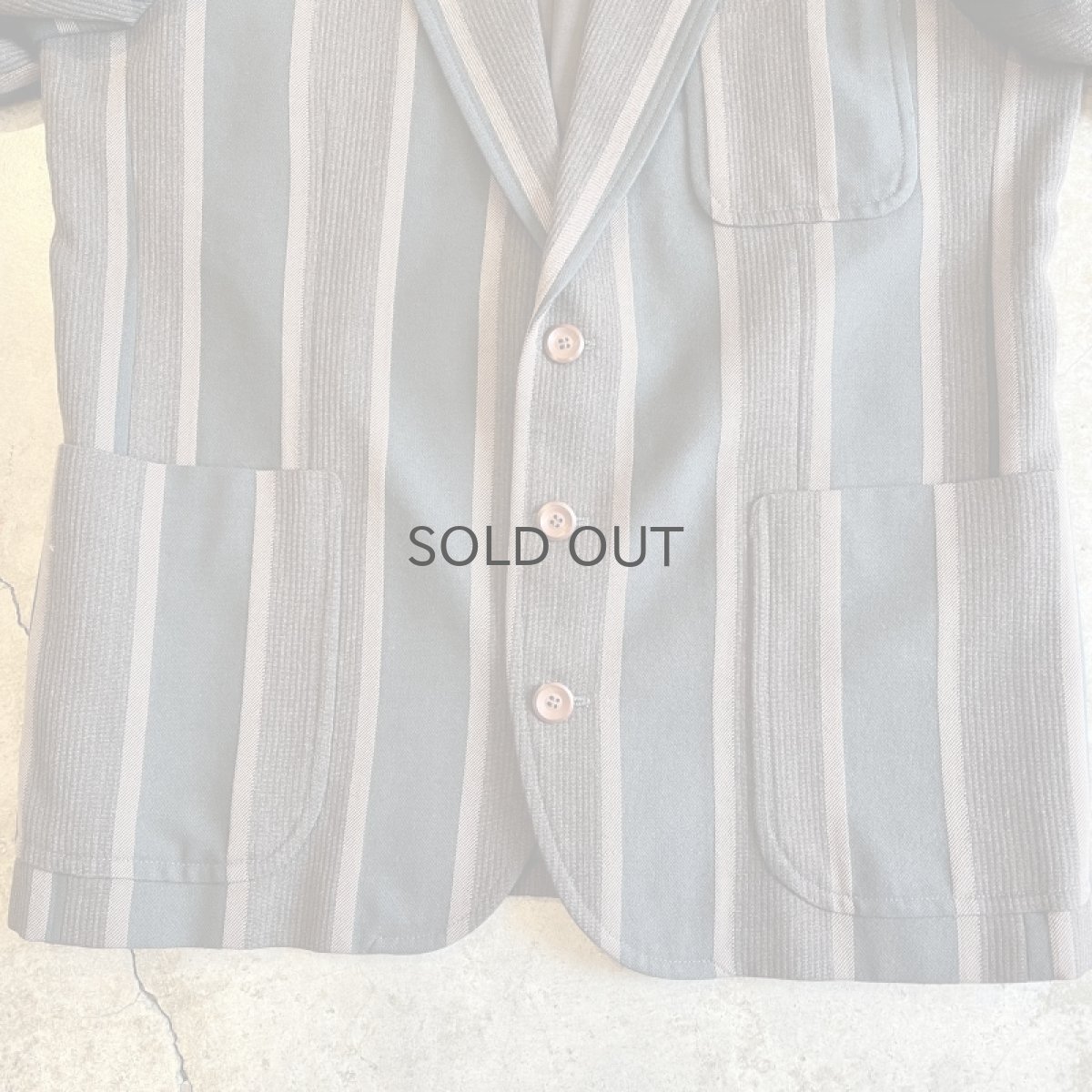 画像8: ALL OVER MULCH STRIPE PATTERN DESIGN TAYLOR JACKET / Ladies M(S) (8)